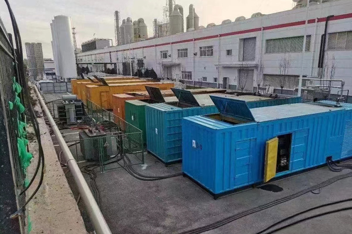 右玉发电机租赁施工现场